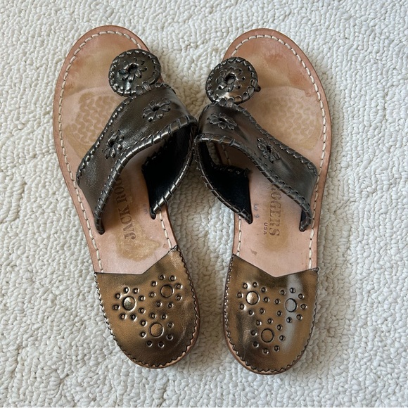 JACK ROGERS PEWTER NAVAJO SANDALS - Picture 2 of 9